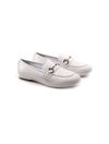 mocassino da bimba con morsetto - White