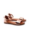 sandalo flat in pelle da donna - Rose
