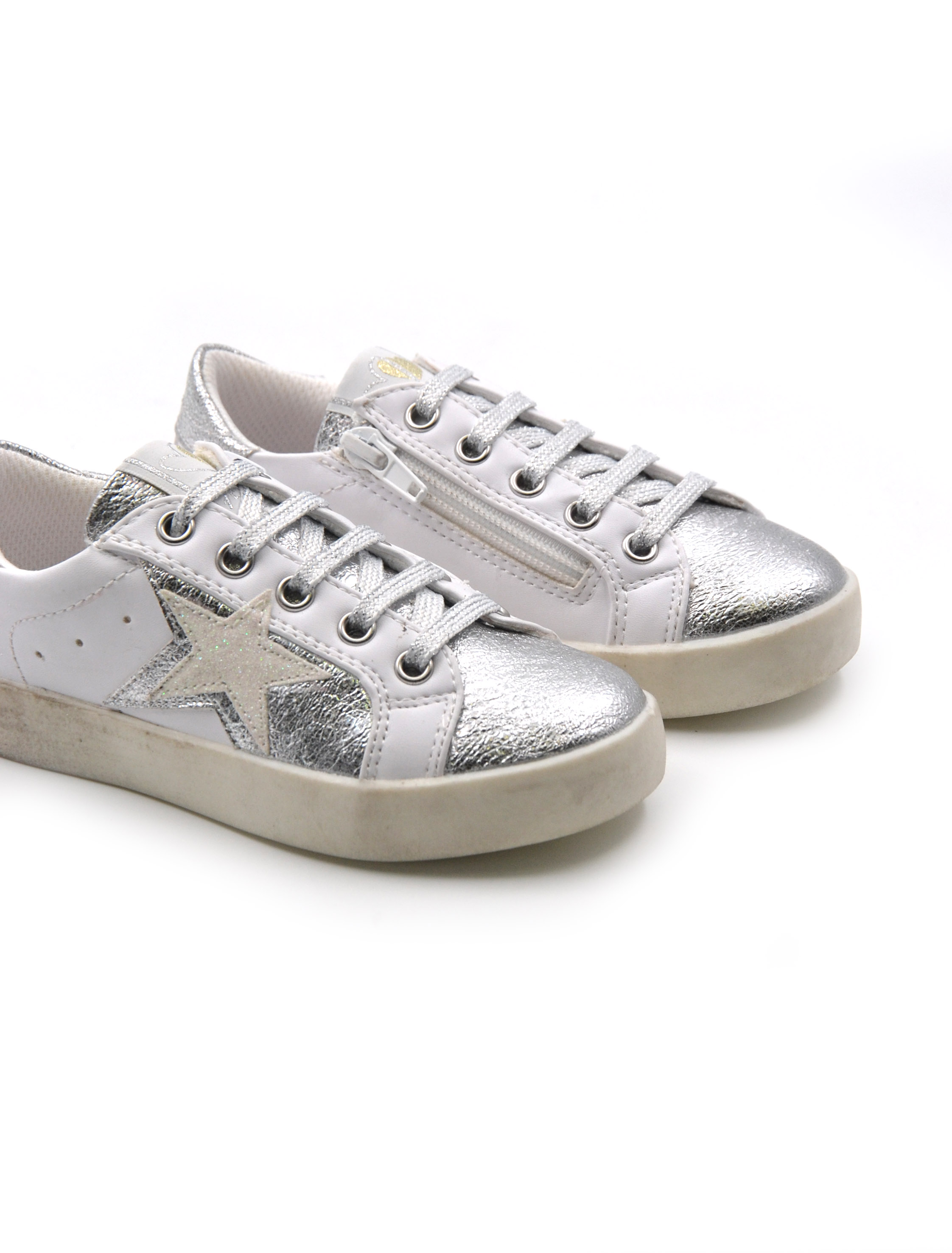 Asso Asso sneaker da bimba con zip, Bambini, White - ConTé