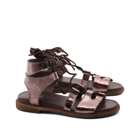 Sandalo alla schiava in pelle da donna