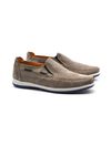 men’s moccasins in leather - GRIGIO
