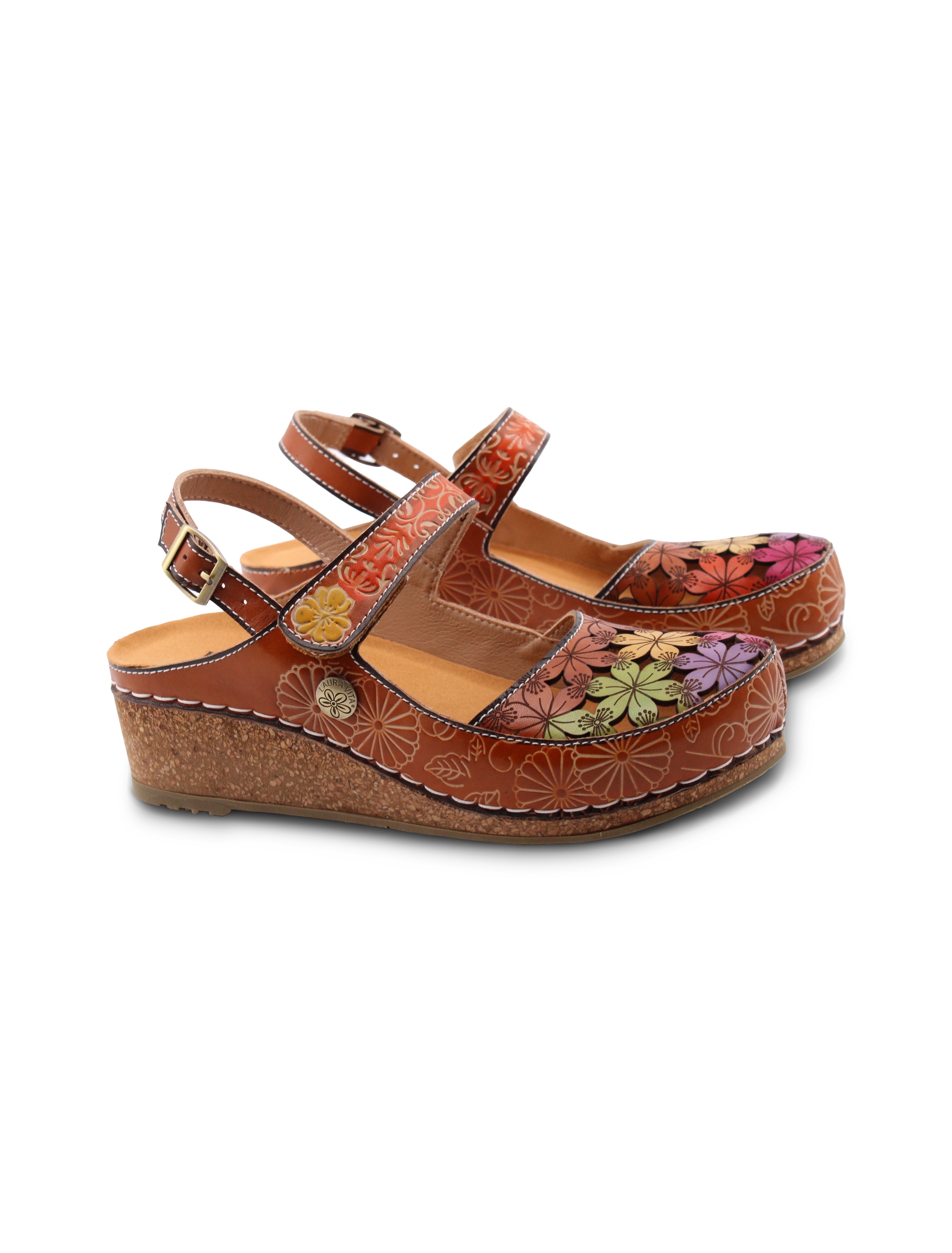 Laura Vita Facscineo 0121 sabot con zeppa da donna, Sandali