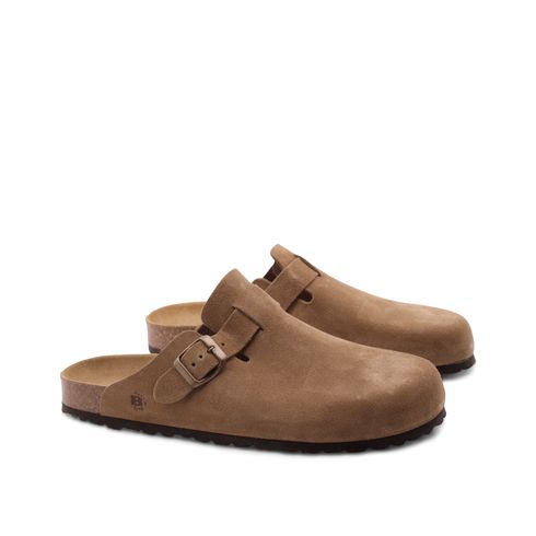 Sabot in pelle scamosciata da uomo