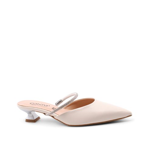 Mules gioiello con tacco kitten donna