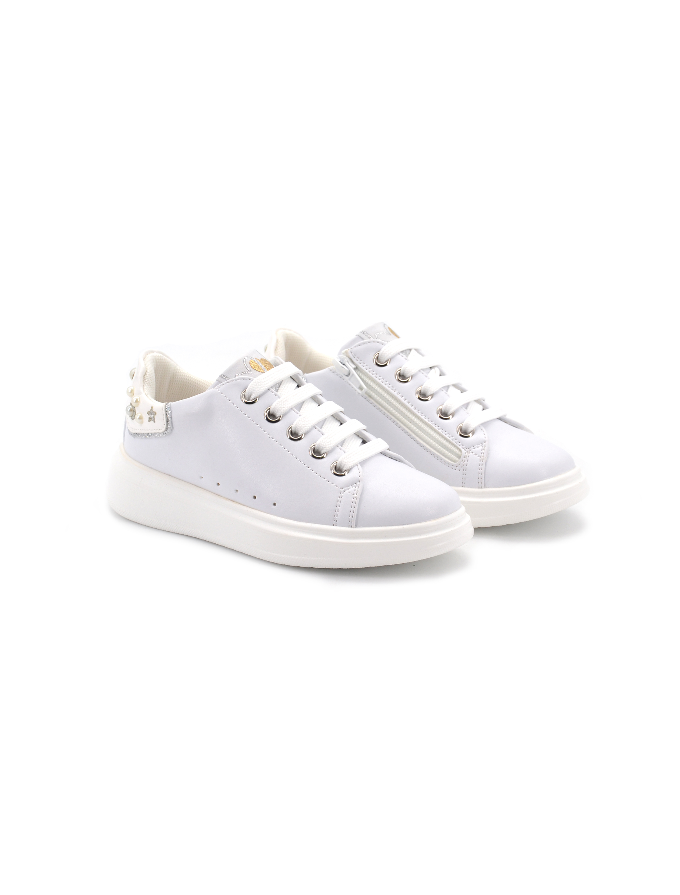 Asso Asso sneaker bimba con zip e perle, Bambini, Nero - ConTé
