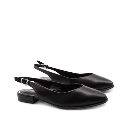 Ballerina slingback in vera pelle donna