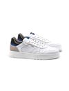 men’s trainers in genuine leather - BIANCO/NUVOLA