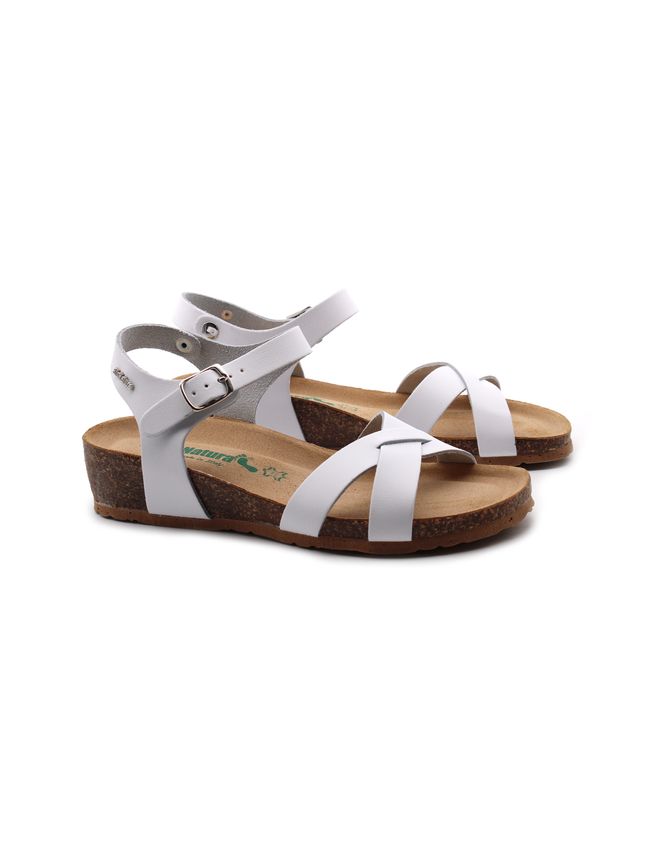 Sandalo in vera pelle da donna