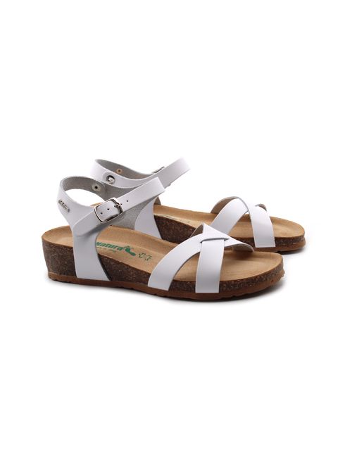 Sandalo in vera pelle da donna