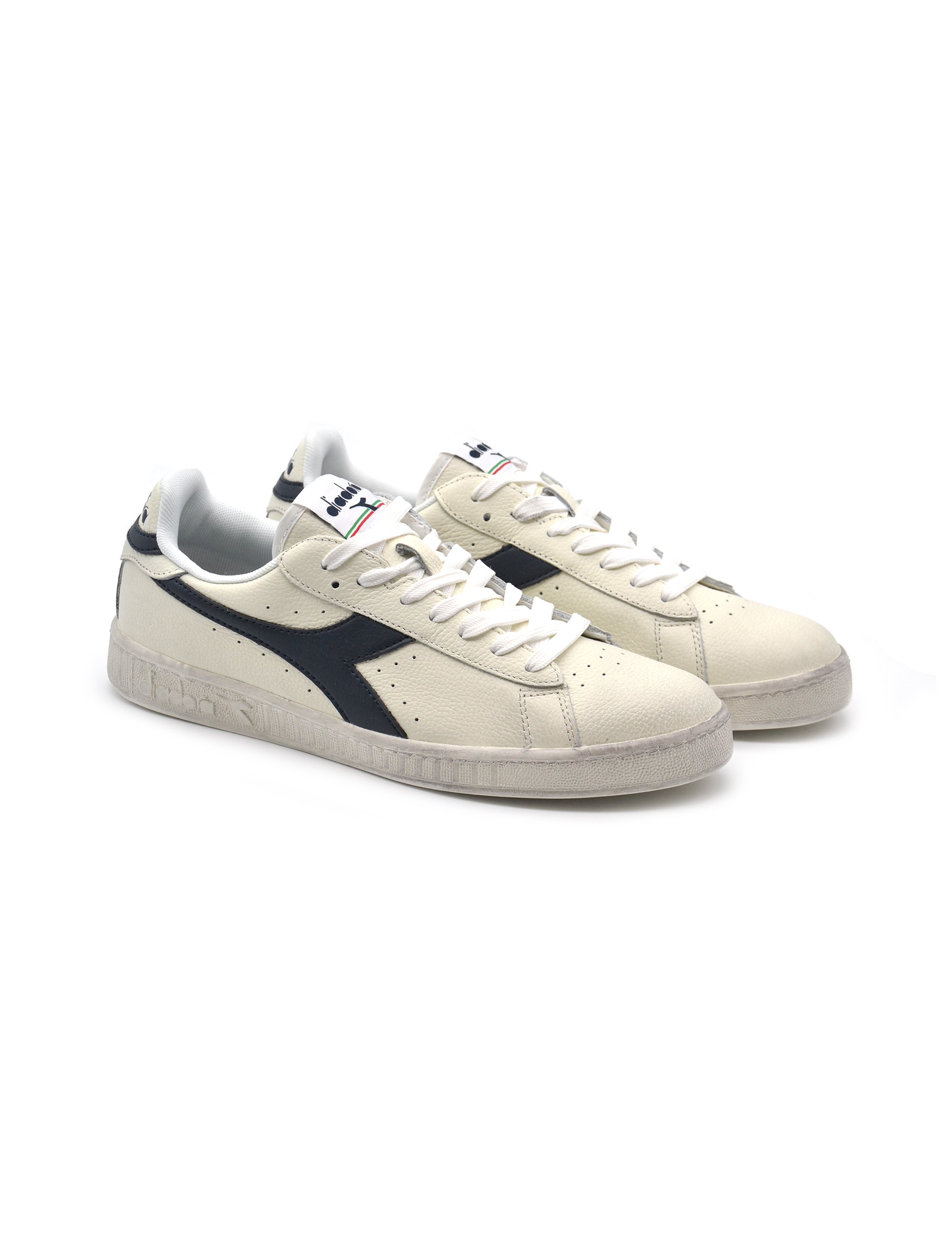 Diadora Diadora game l low waxed sneaker uomo, Uomo, colore White/Blue