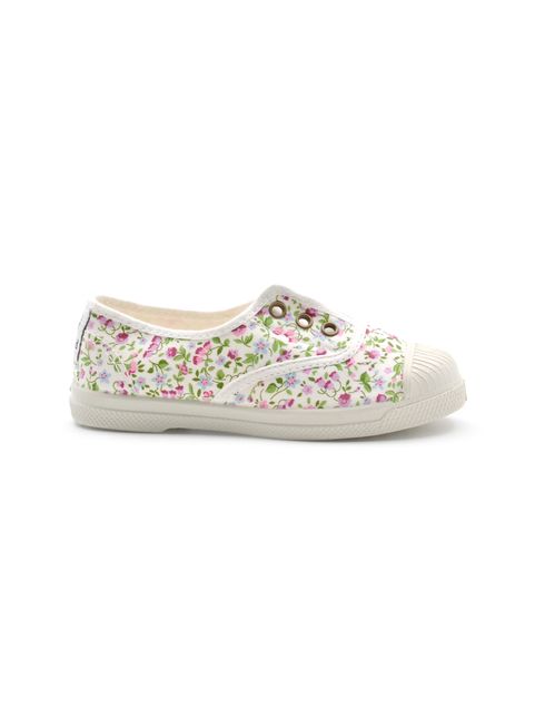 Girl’s natural world slip-ons in cotton