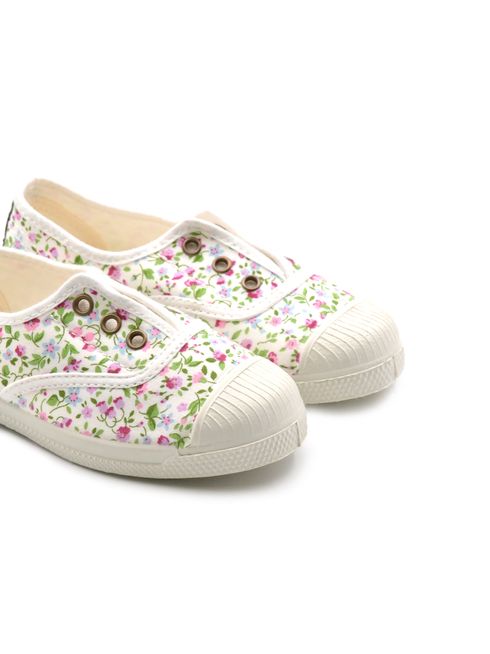 Girl’s natural world slip-ons in cotton