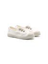 slip on bimba in cotone - Blanco